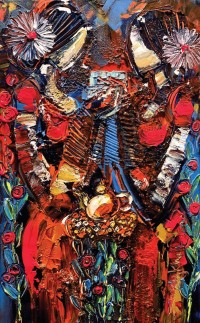 Shazly Khan, Exotic, 18 x 30 Inch, Acrylic on Canva, Figurative Painting, AC-SZK-061